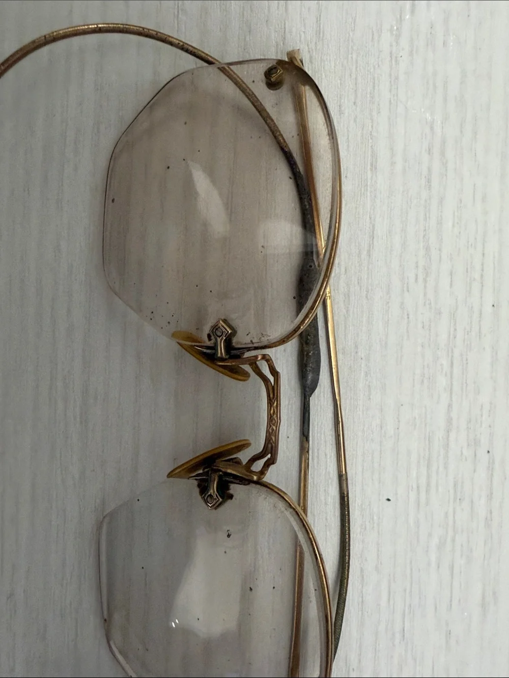 12K Gold Filled Rim Rimless Octagonal Eyeglasses
